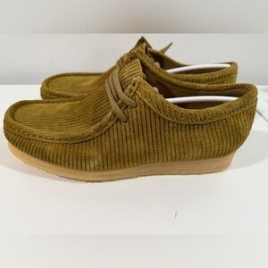 Clarks Olive Corduroy Sneakers